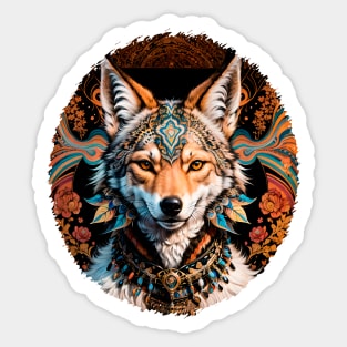 Coyote The Trickster (2.1) - Trippy Psychedelic Canis Sticker